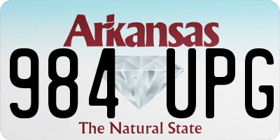 AR license plate 984UPG