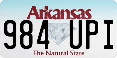 AR license plate 984UPI