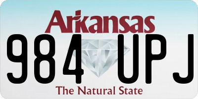 AR license plate 984UPJ