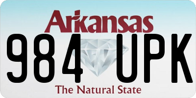 AR license plate 984UPK