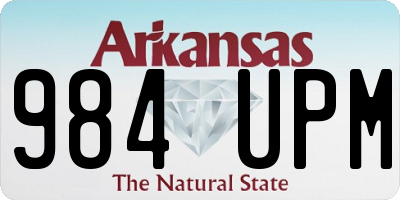 AR license plate 984UPM