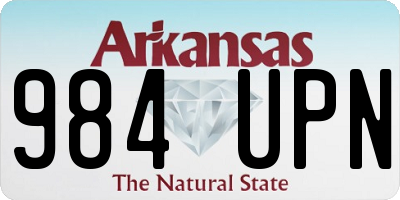 AR license plate 984UPN