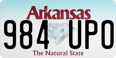 AR license plate 984UPO