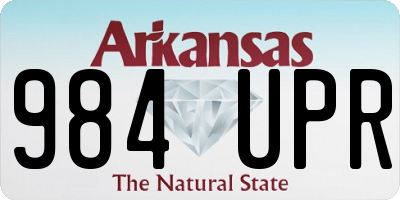 AR license plate 984UPR