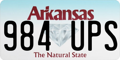 AR license plate 984UPS