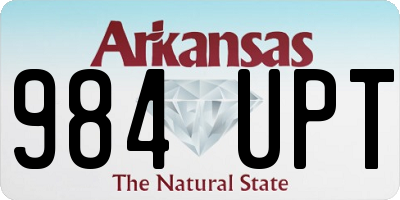 AR license plate 984UPT