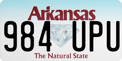 AR license plate 984UPU