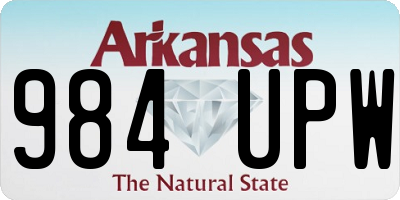 AR license plate 984UPW