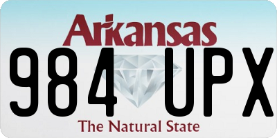AR license plate 984UPX