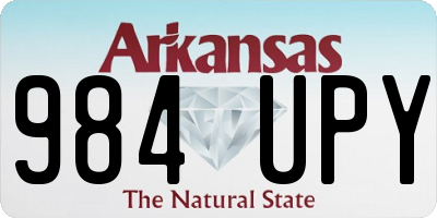 AR license plate 984UPY