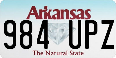 AR license plate 984UPZ