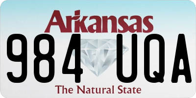 AR license plate 984UQA