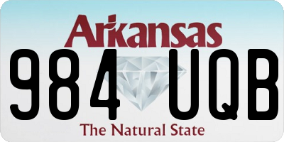 AR license plate 984UQB