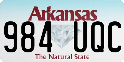 AR license plate 984UQC