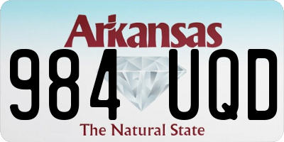AR license plate 984UQD