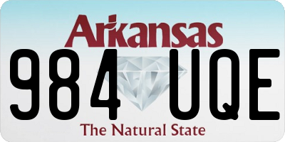 AR license plate 984UQE
