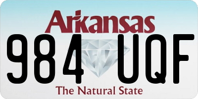 AR license plate 984UQF