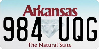 AR license plate 984UQG