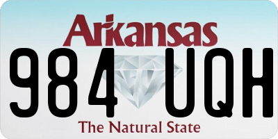 AR license plate 984UQH