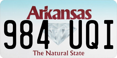 AR license plate 984UQI