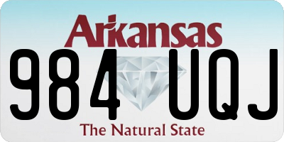 AR license plate 984UQJ