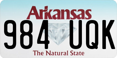 AR license plate 984UQK