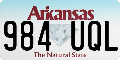 AR license plate 984UQL