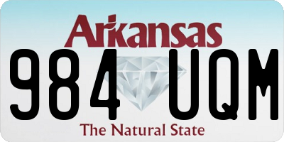 AR license plate 984UQM