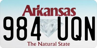 AR license plate 984UQN