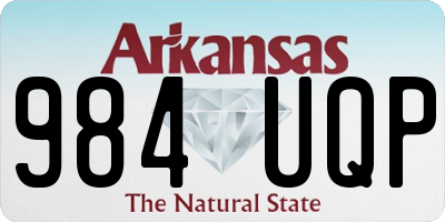 AR license plate 984UQP