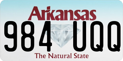 AR license plate 984UQQ