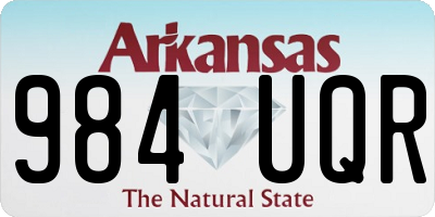 AR license plate 984UQR