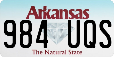 AR license plate 984UQS