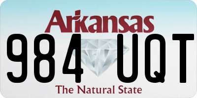 AR license plate 984UQT
