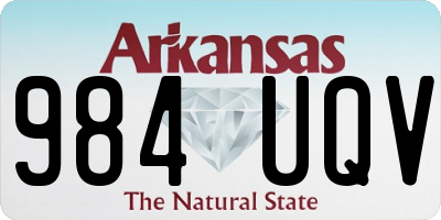 AR license plate 984UQV