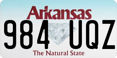AR license plate 984UQZ