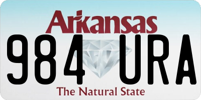 AR license plate 984URA