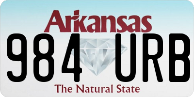 AR license plate 984URB