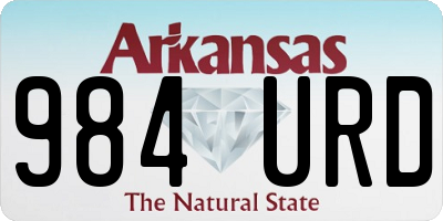 AR license plate 984URD