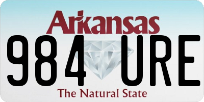 AR license plate 984URE