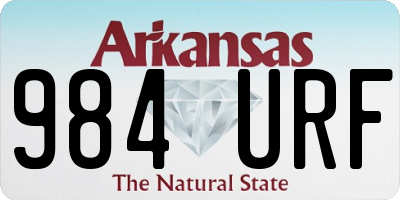 AR license plate 984URF