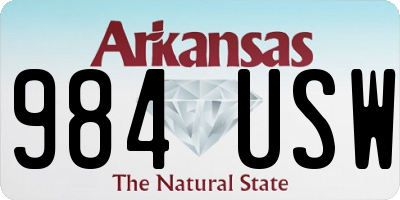 AR license plate 984USW