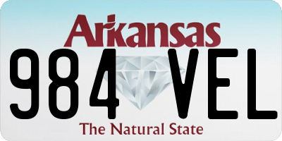 AR license plate 984VEL