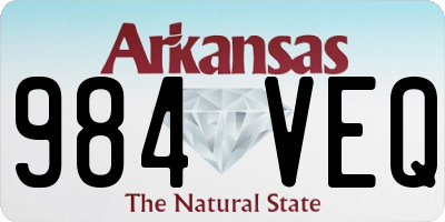 AR license plate 984VEQ