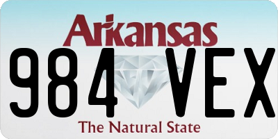 AR license plate 984VEX