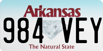 AR license plate 984VEY