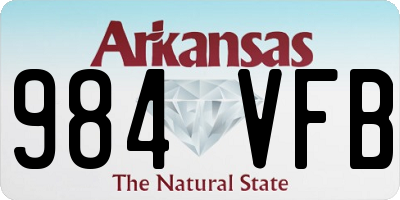 AR license plate 984VFB