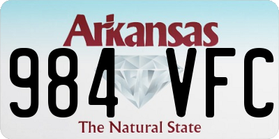 AR license plate 984VFC