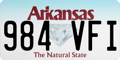 AR license plate 984VFI