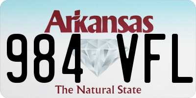 AR license plate 984VFL